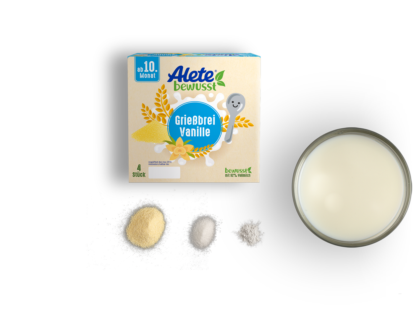 Alete Zusammensetzung Dessert Grießbrei Vanille