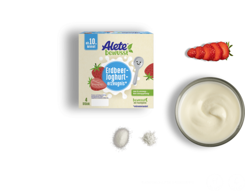 Alete Zusammensetzung Dessert Joghurt Erdbeere