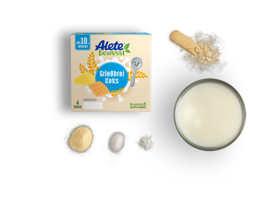 Alete Zusammensetzung Dessert Grießbrei Keks