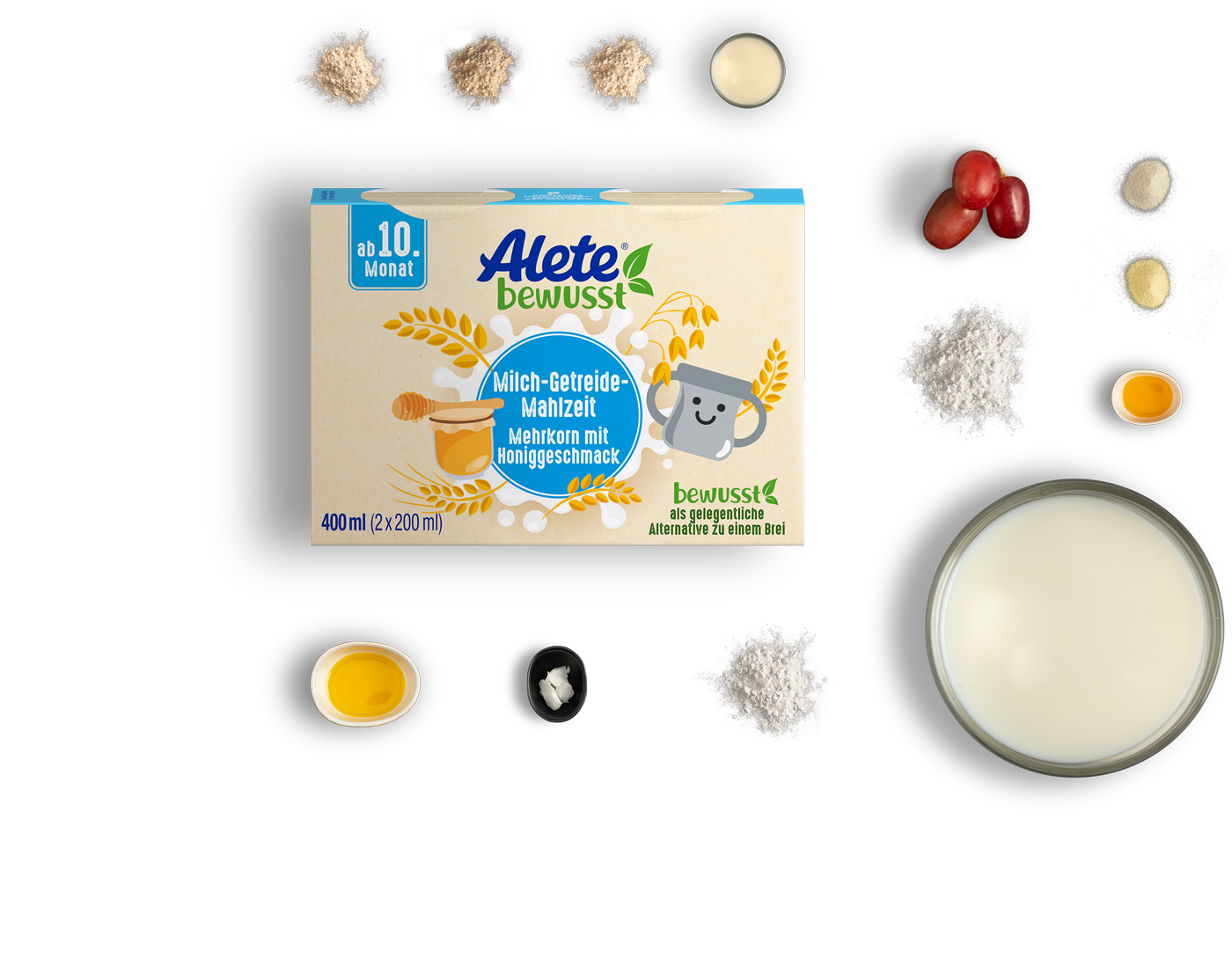 Alete Zusammensetzung Trinkmahlzeit Sechskorn Honig